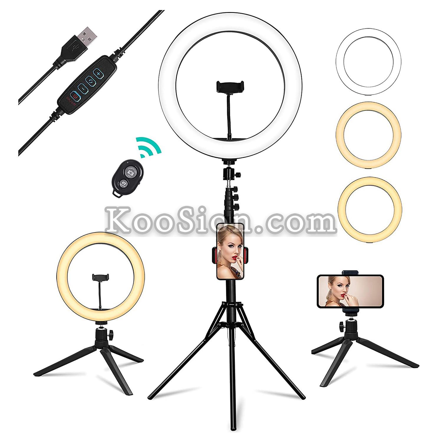 USB Powered Ring Light Circle LED Light with Tripod Stand for YouTube Video, TikTok, Live Streaming, Makeup, Selfie Photography