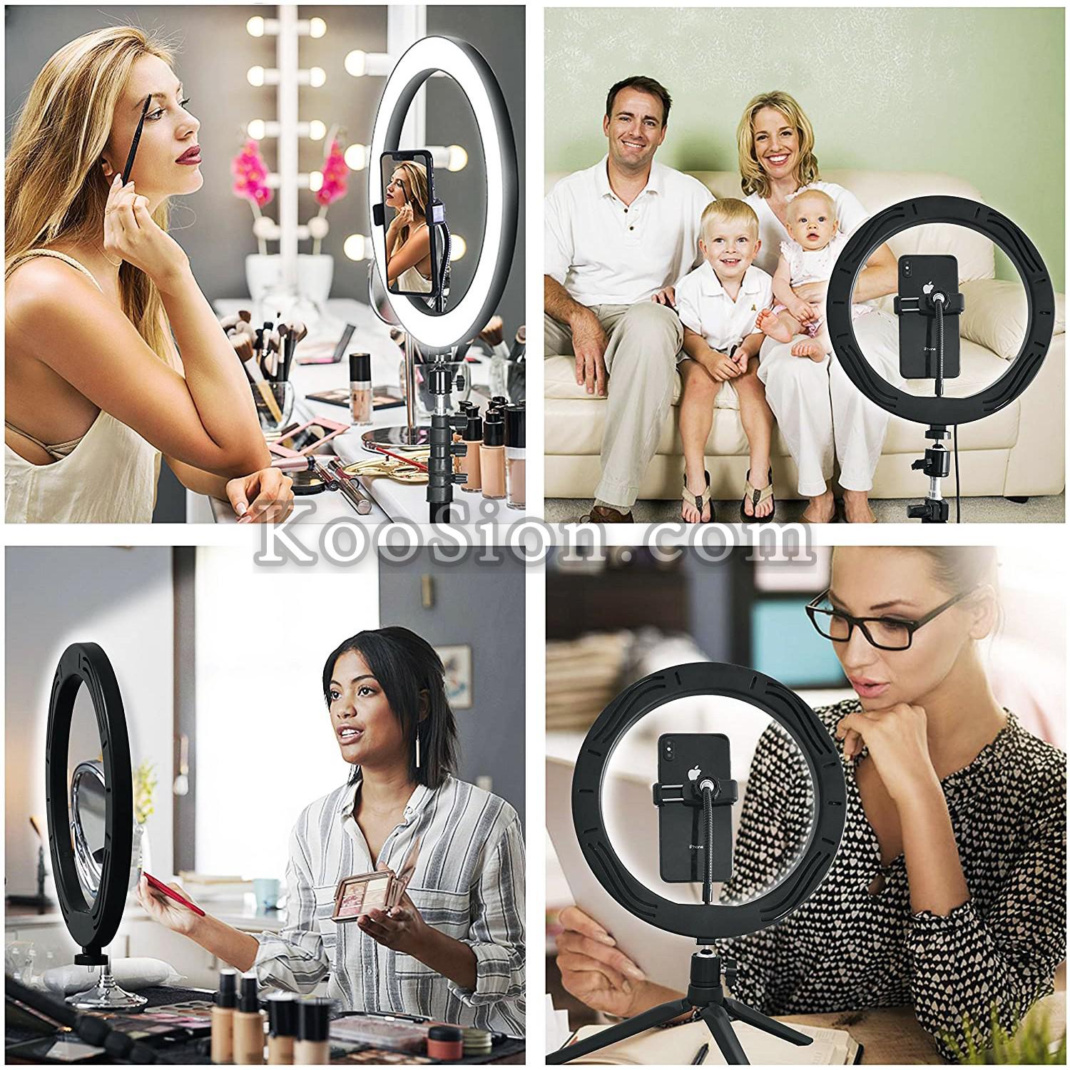 USB Powered Ring Light Circle LED Light with Tripod Stand for YouTube Video, TikTok, Live Streaming, Makeup, Selfie Photography