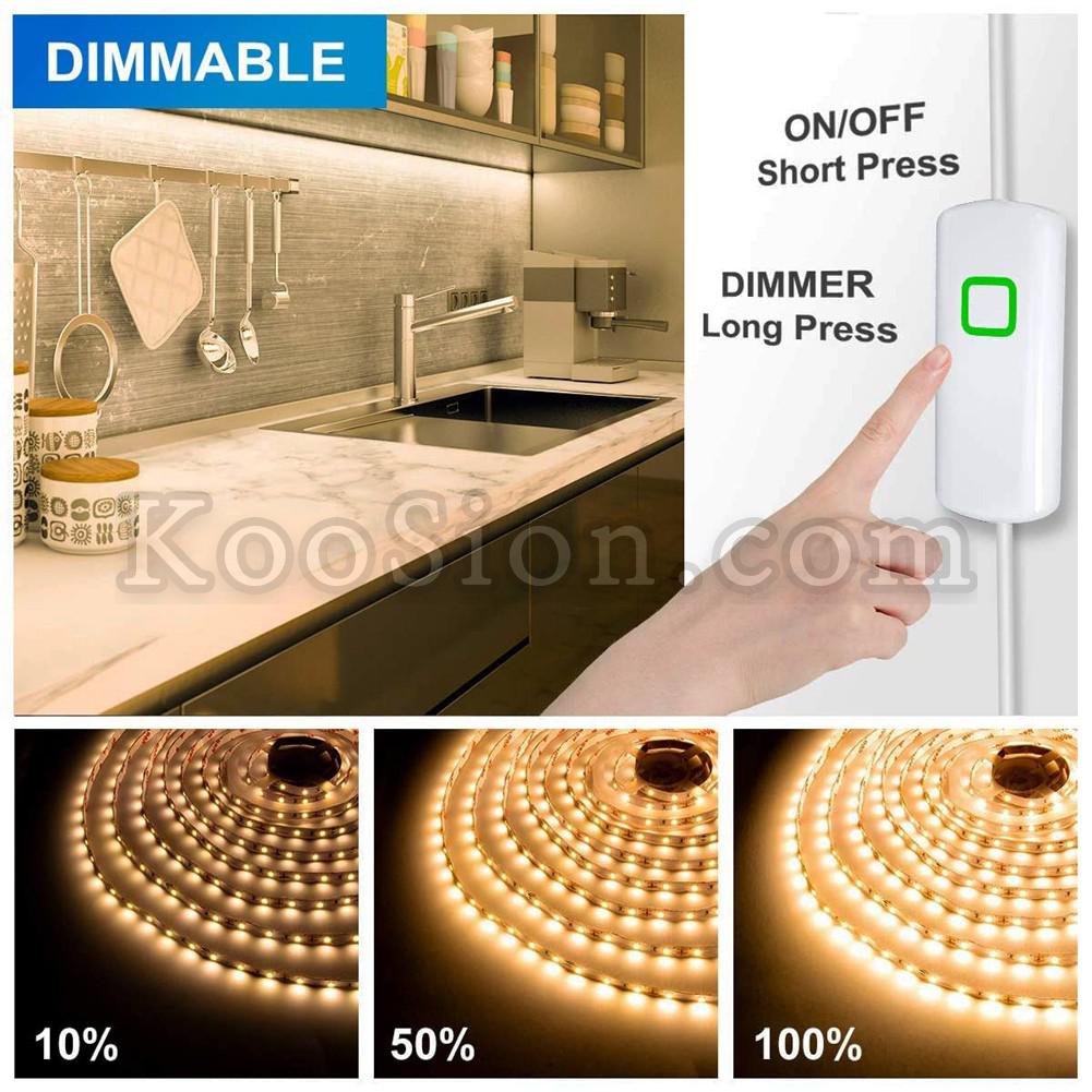 LED Dimmable Strip Lights Under Cabinet Lighting with Power Supply