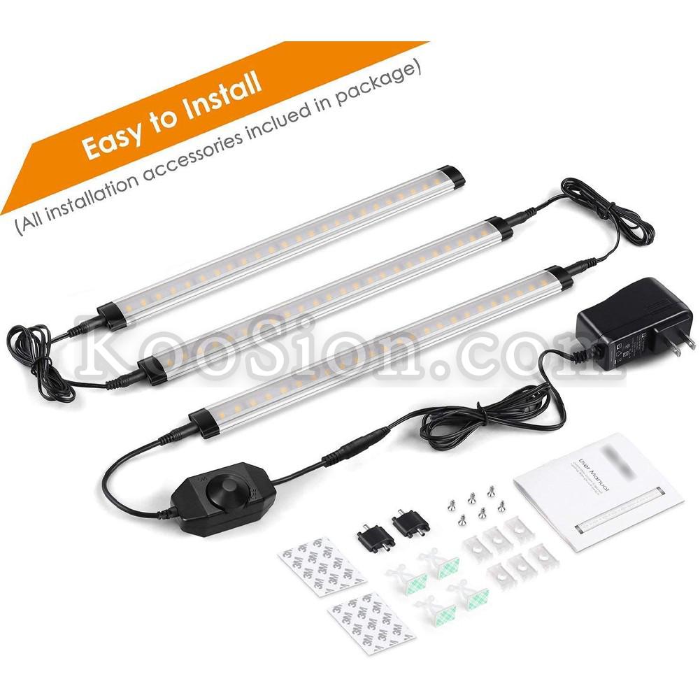 LED Under Cabinet Lighting Kit, Dimmable Under Counter Lights for Kitchen Cupboard Shelf Bookcase