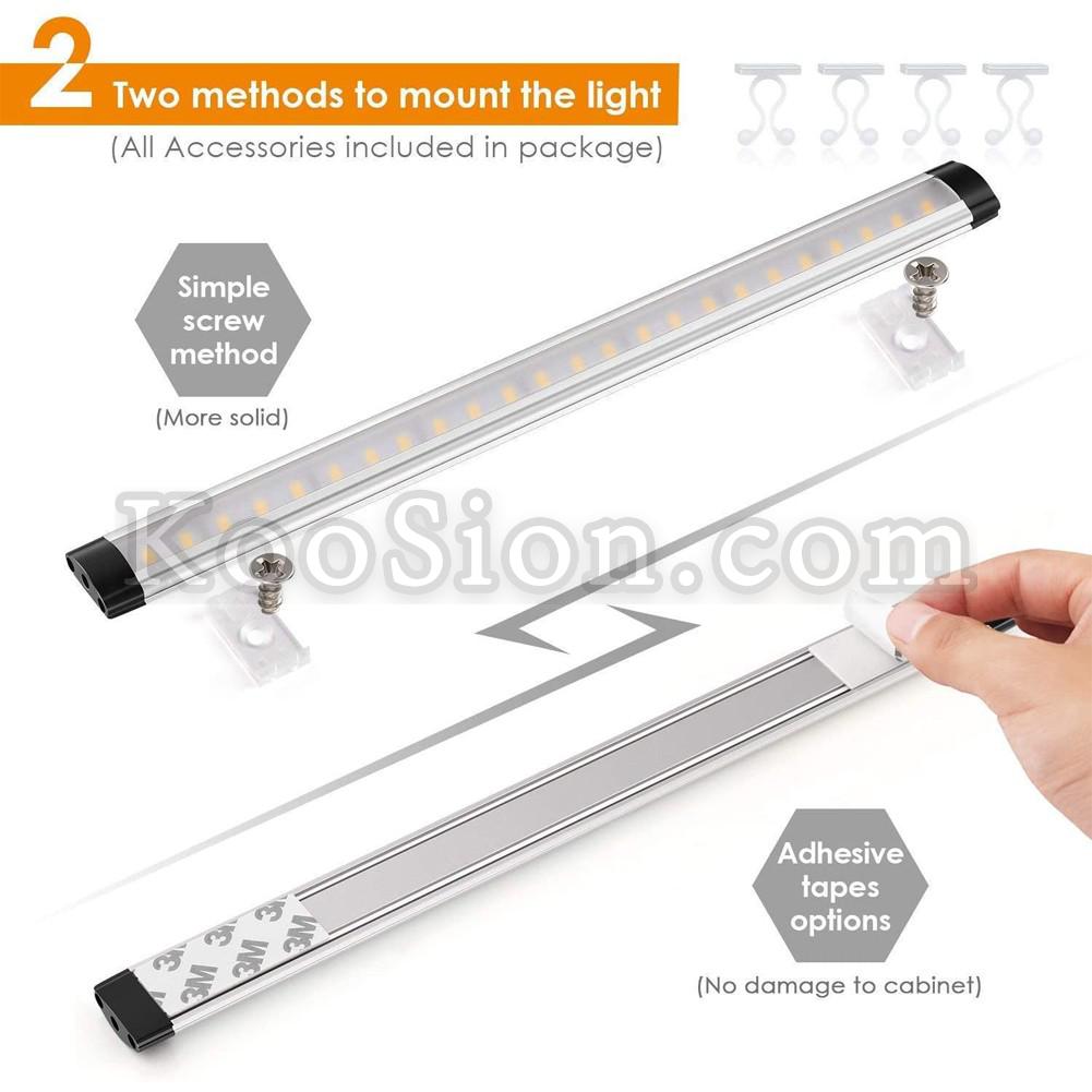 LED Under Cabinet Lighting Kit, Dimmable Under Counter Lights for Kitchen Cupboard Shelf Bookcase