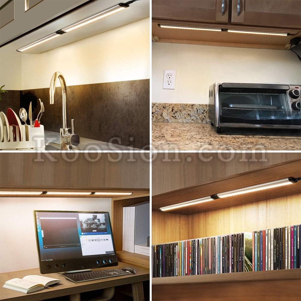 LED Under Cabinet Lighting Kit, Dimmable Under Counter Lights for Kitchen Cupboard Shelf Bookcase