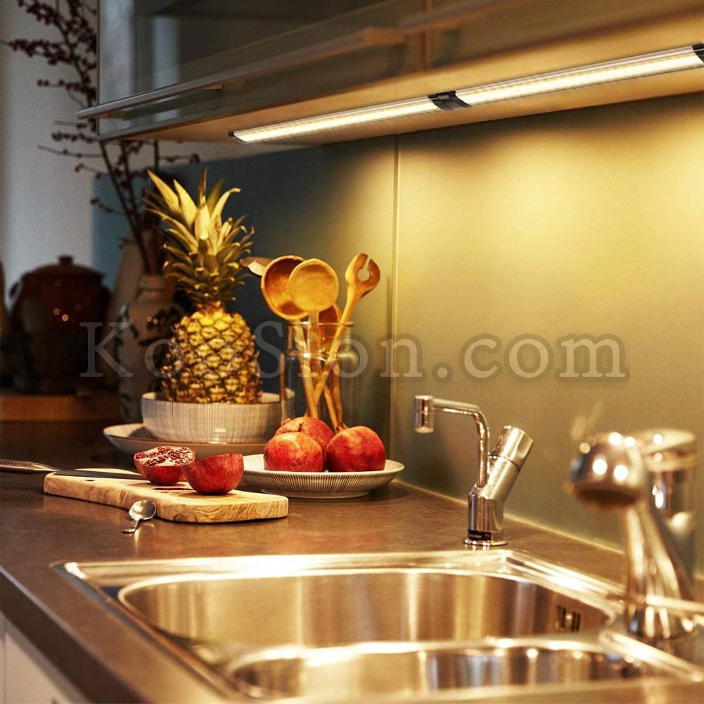 LED Under Cabinet Lighting Kit, Dimmable Under Counter Lights for Kitchen Cupboard Shelf Bookcase