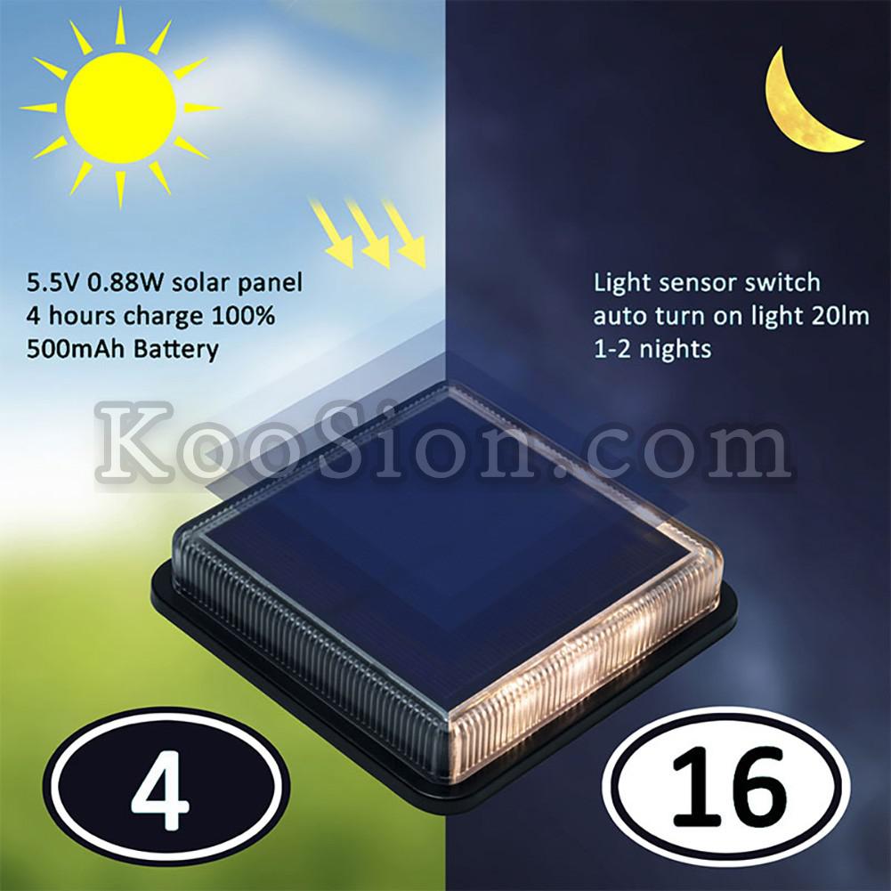 Solar powered outdoor ground lamp waterproof garden light