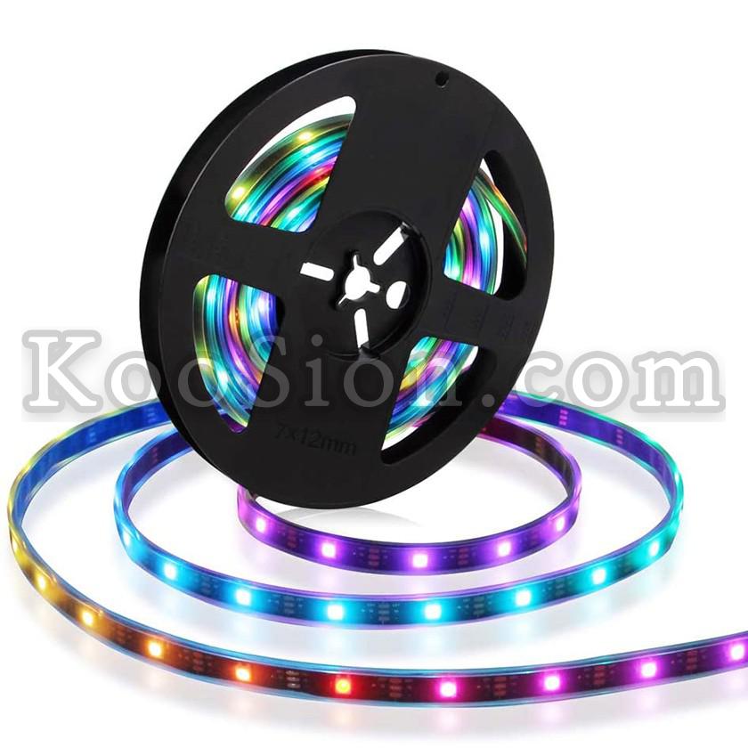 16.4ft 5meters 150 Pixels WS2812B Individually Addressable RGB LED StripLight Flexible DreamColor Waterproof