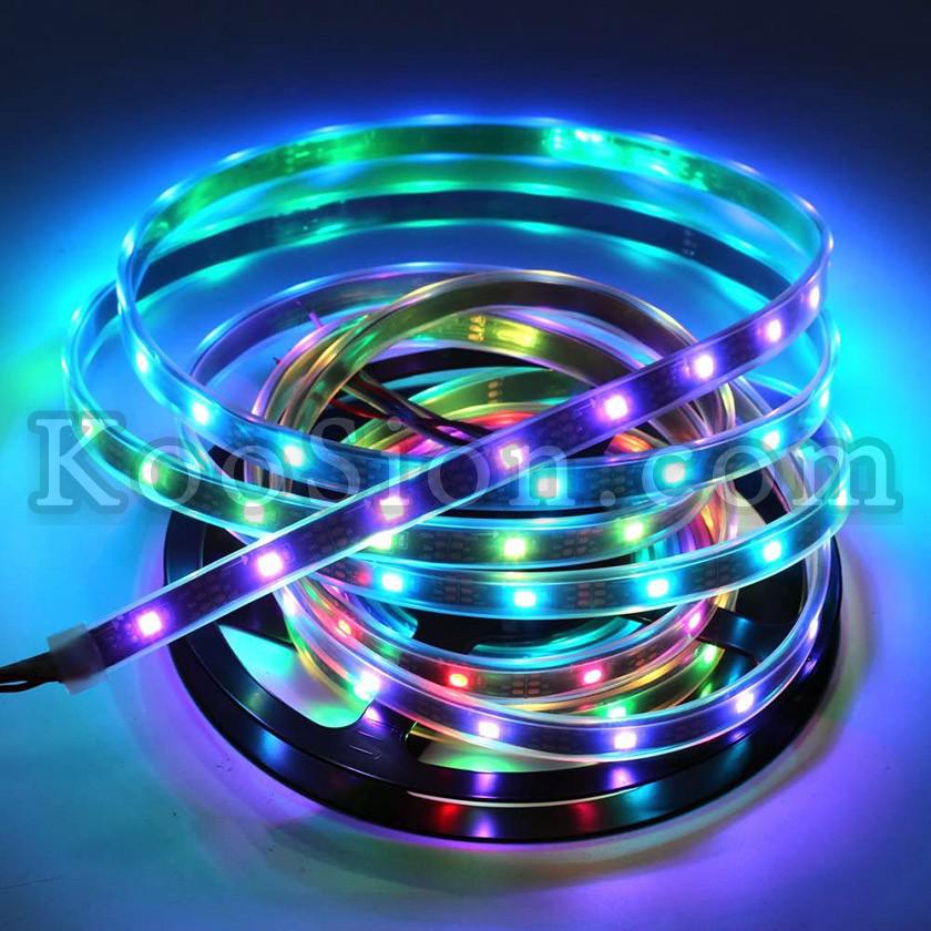 16.4ft 5meters 150 Pixels WS2812B Individually Addressable RGB LED StripLight Flexible DreamColor Waterproof
