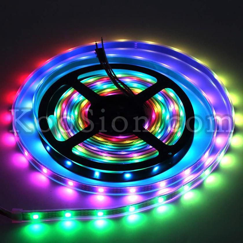 16.4ft 5meters 150 Pixels WS2812B Individually Addressable RGB LED StripLight Flexible DreamColor Waterproof