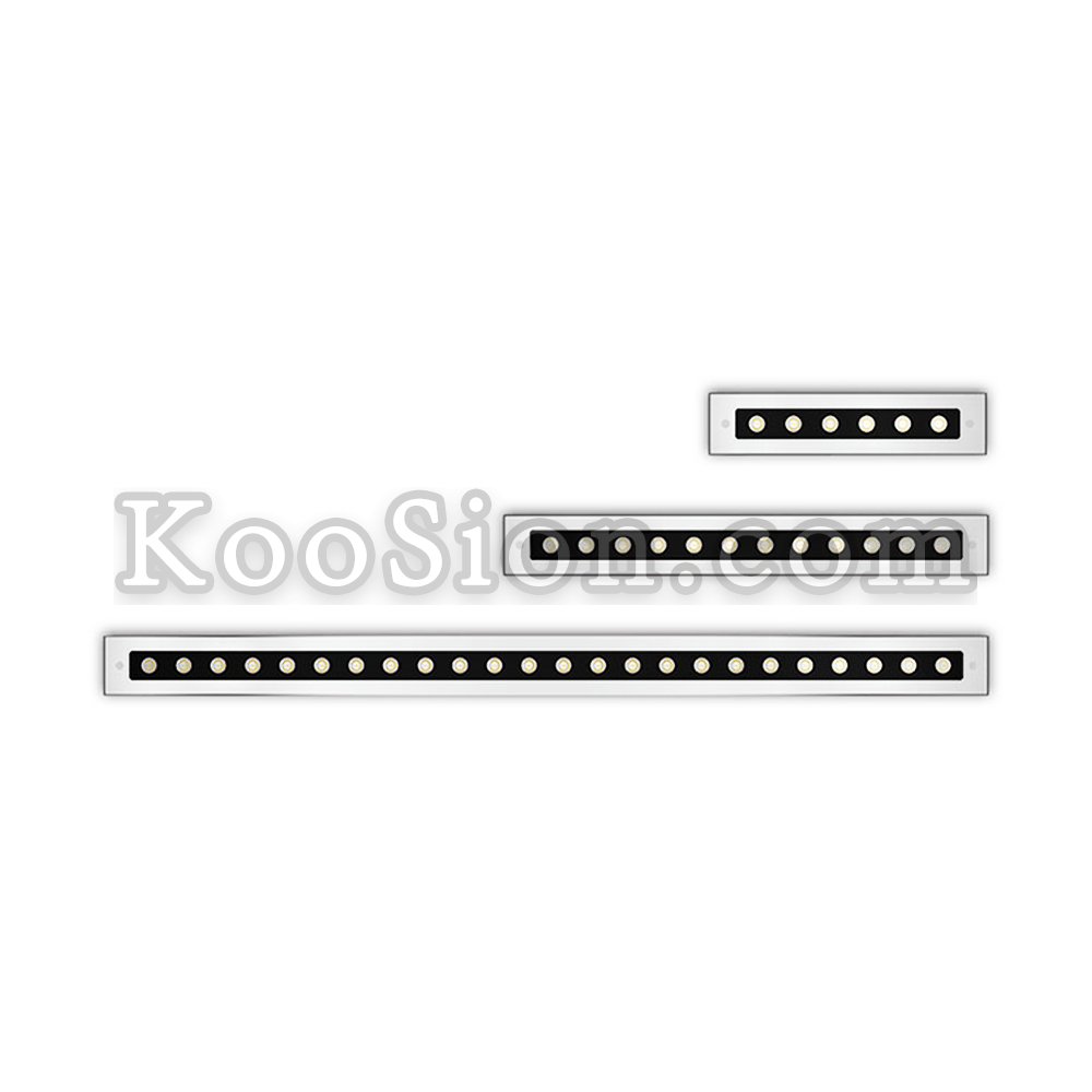 KooSion Industrial-Grade Linear LED In-ground Wall Washer with IK10 Rated Tempered Glass